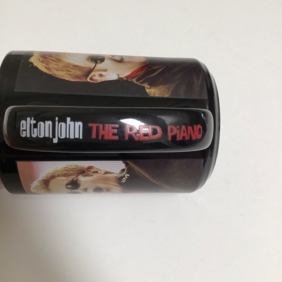 Elton John The Red Piano Coffee Mug Black Ceramic Tea Cup Wrap Graphic Las Vegas - Picture 8 of 13